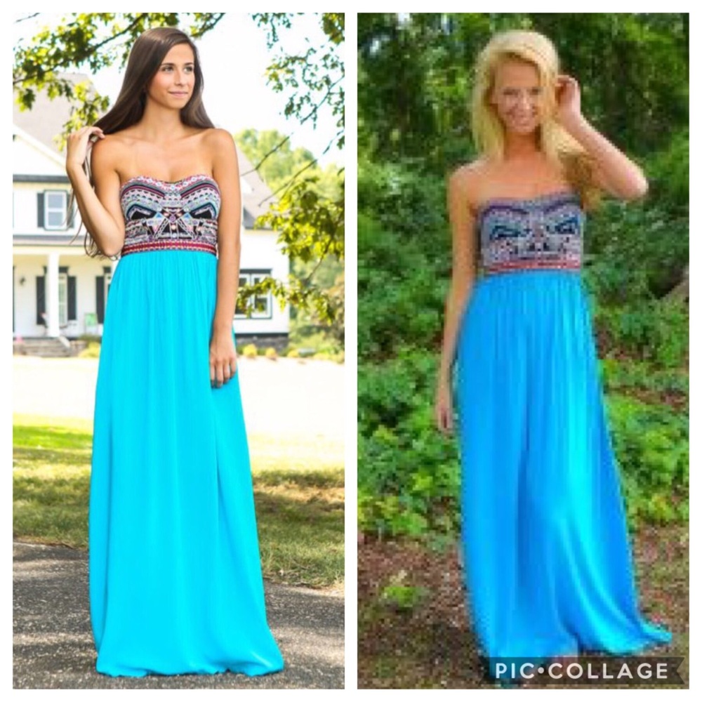 On the Riviera Marine Maxi Dress - From Shark Tank